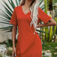 Women's Twisted V-Neck Short Sleeve Dress