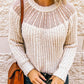 Round Neck Rib-Knit Sweater