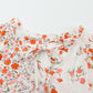 Women's Plus Size Floral Tie Neck High-Low Blouse