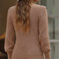 Notched Long Sleeve Sweater