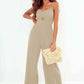 BeautifyJumpers Smocked Spaghetti Strap Wide Leg Jumpsuit