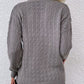 Openwork Button Up Dropped Shoulder Cardigan