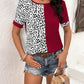 Women's Bryony Leopard Round Neck Short Sleeve Tee
