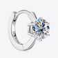 2 Carat Moissanite 925 Sterling Silver Huggie Earrings