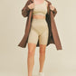 Kimberly C Open Front Longline Choco Hooded Cardigan