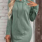 CozyWonders Full Size Drawstring Hooded Sweater Dress