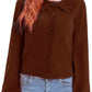 Collared Long Sleeve Button Down Cardigan