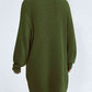 Open Front Dropped Shoulder Slit Cardigan