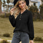 Full Size Cable-Knit Dropped Shoulder Hoodie