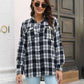 Plaid Collared Neck Buttoned Shirt with Pockets