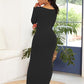 Round Neck Long Sleeve Maxi Wrap Dress