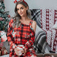 Christmas Asymmetrical Neck Long Sleeve Mini Dress