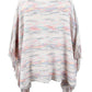 One Size Round Neck Fringe Detail Sleeve Poncho