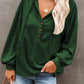 Full Size Buttoned Drop Shoulder Hoodie