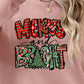 Christmas Themed MERRY AND BRIGHT Long Sleeve Sweatshirt