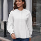 Frill Button Up Flounce Sleeve Blouse