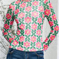 Floral Round Neck Long Sleeve Top