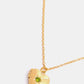 Zircon Heart Shape 14K Gold-Plated Pendant Necklace