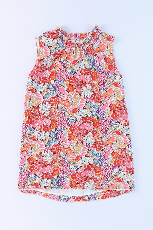 OCEAN CHIC Full Size Floral Mock Neck Tank Top