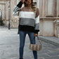 Color Block Round Neck Sweater