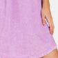 Zenana Washed Linen Raw Hem Dress with Pockets - Brand Zenana