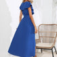 Ruffled Tied V-Neck Midi Dress