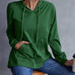 Drawstring Pocketed Dropped Shoulder Hoodie
