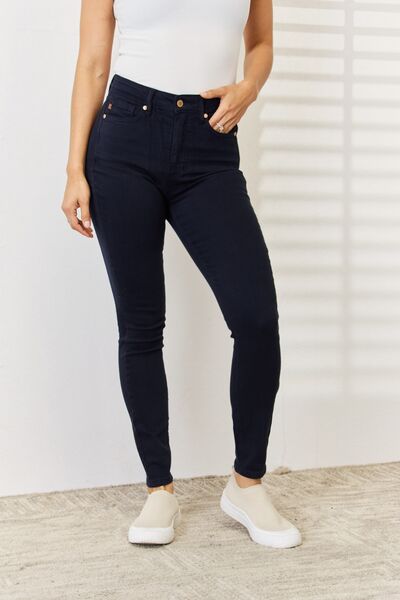 Judy Blue Full Size Garment Dyed Tummy Control Skinny Jeans *