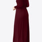 Women's Full Size Valencia Round Neck Empire Waist Pocket Dress
