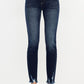 Kancan Full Size Cat's Whiskers Raw Hem High Waist Jeans