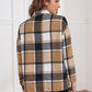 Plaid Collared Neck Button Down Jacket