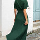 Flutter Sleeve Belted Surplice Midi Dress