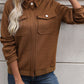 Textured Zip Up Collared Neck Jacket