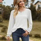 Full Size Round Neck Puff Sleeve Blouse