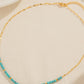 Turquoise Beaded 18K Gold-Plated Sun Shape Pendant Necklace