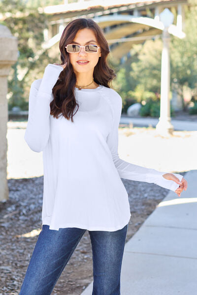 Basic Bae Full Size Round Neck Long Sleeve T-Shirt *