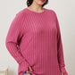 Basic Bae Full Size Ribbed Thumbhole Sleeve T-Shirt