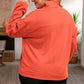 Plus Size Zip-Up Dropped Shoulder Sweatshirt