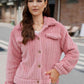 Collared Neck Button Up Jacket