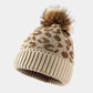 BeanieHatz Black Leopard Pom-Pom Cuffed Beanie