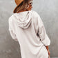 Full Size Buttoned Drop Shoulder Hoodie