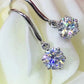 2 Carat Moissanite 6-Prong Drop Earrings