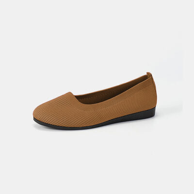 Yana Lynn Round Toe Knit Ballet Flats