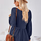 Full Size V-Neck Lantern Sleeve Blouse
