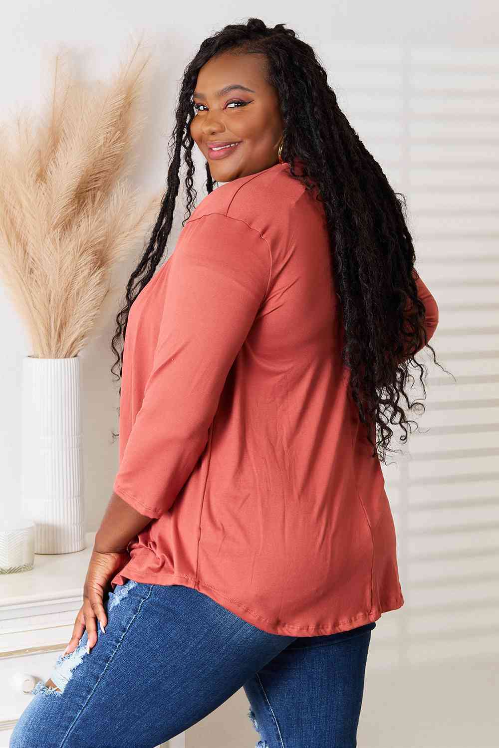 Culture Code Full Size Open Front Cardigan *