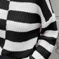 KnitwearTime Color Block Dropped Shoulder Sweater