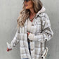 Plaid Dropped Shoulder Hooded Jacket