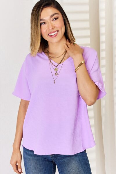 Zenana Texture Short Sleeve T-Shirt - Brand Zenana