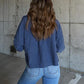 Love Cozy Stuff Ribbed Collared Neck Button Up Jacket