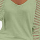 V-Neck Long Raglan Sleeve Top